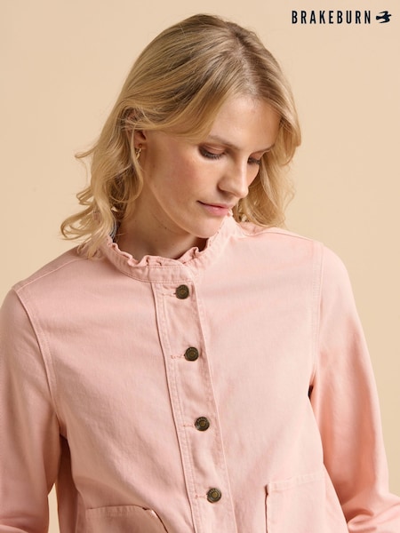 Brakeburn Frill Neck Denim Jacket (F90532) | €86