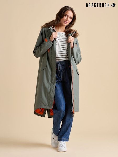 Brakeburn Green Pop Waterproof Coat (F90535) | €186