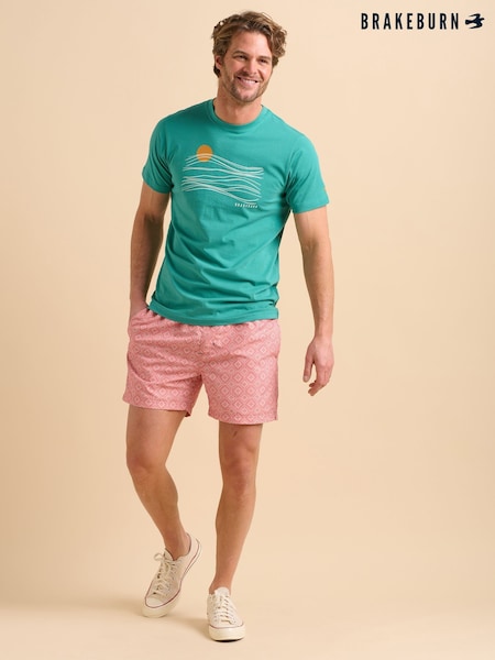 Brakeburn Green Painted Peleton T-Shirt (F90564) | €38
