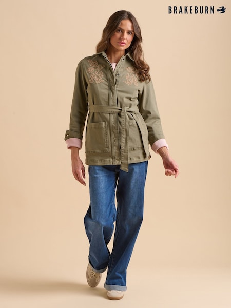 Brakeburn Green Embroidered Jacket (F90587) | €130