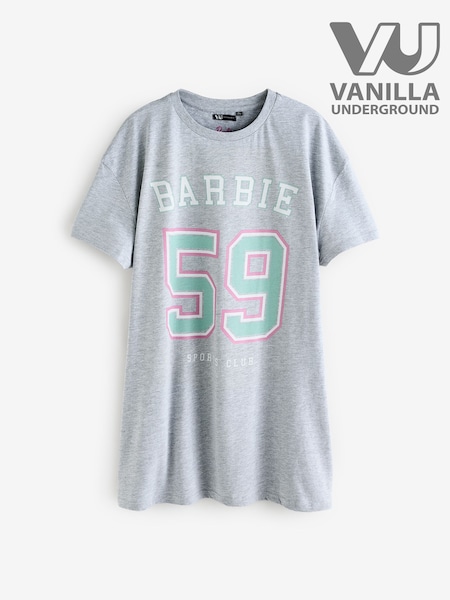 Vanilla Underground Grey Barbie Womens Licensed T-Shirt Night Dress (F90613) | €33