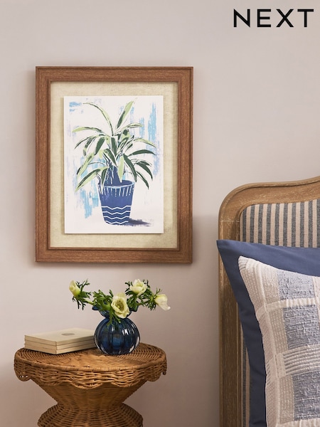 Blue Still Life Plant Framed Wall Art (F90631) | € 33