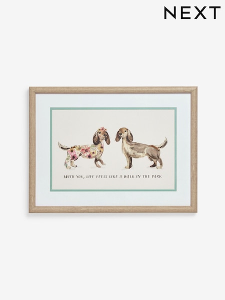 Pattern Dachshund Framed Wall Art (F90635) | € 25