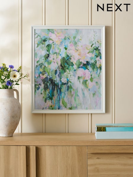 Blue New Light Floral Print By Sonal Nathwani Wall Art (F90641) | €53