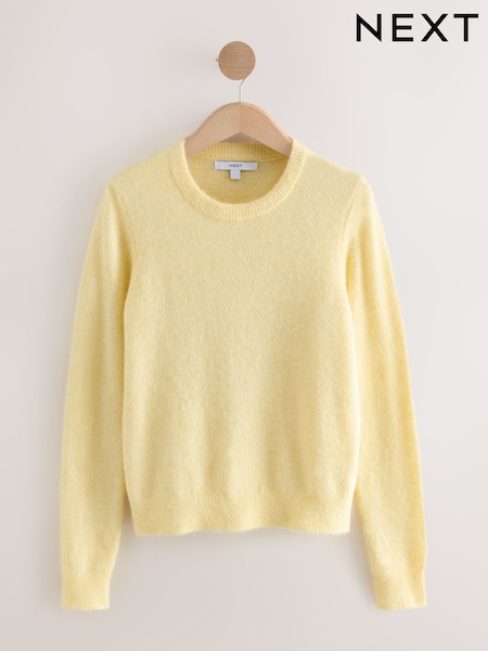 Amarelo - Long Sleeve Crew Neck Jumper With Wool (F90756) | R$ 350