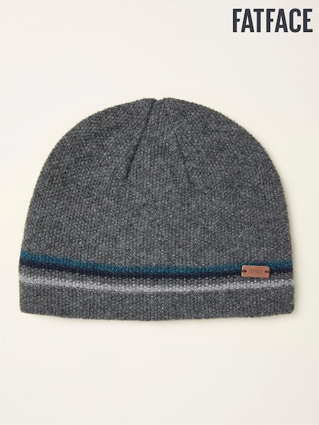 FatFace Luca Grey Waffle Beanie (F90773) | €33