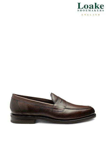 Loake Grain Leather Saddle Brown Loafers (F90920) | €325