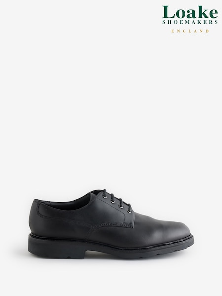 Loake Waxy Plain Derby Black Shoes (F90922) | € 451