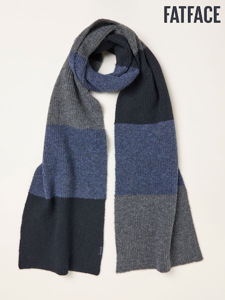 FatFace Navy Leo Colourblock Scarf (F90934) | R$ 290