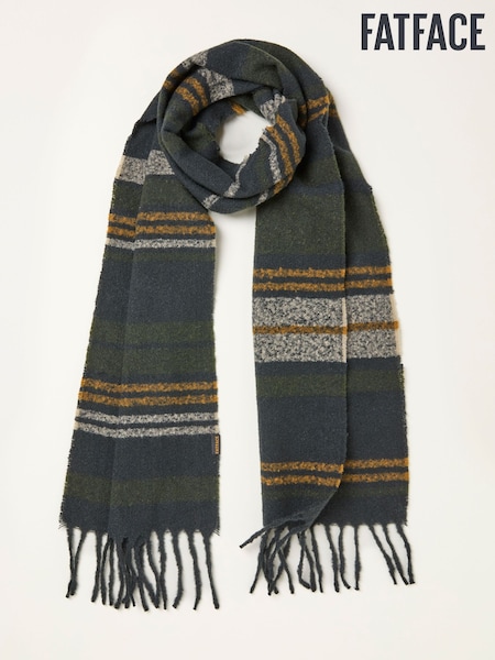 FatFace Khaki Green Stripe Scarf (F90937) | €39