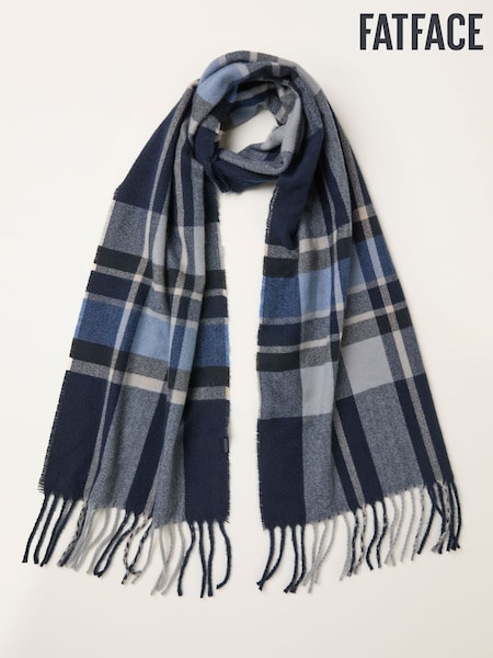 FatFace Navy Check Scarf (F90938) | R$ 290