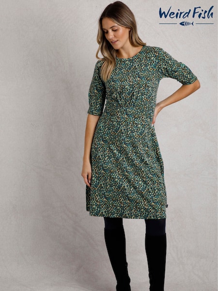 Weird Fish Cassandra Printed Jersey Swing Dress (F90987) | €63