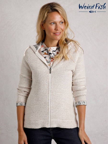 Weird Fish Cream Chicoa Full Zip Hooded Classic Macaroni Hoodie (F90999) | ₪402