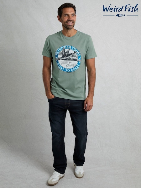 Verde - Weird Fish Coasting Graphic Print T-Shirt (F91002) | 40 €