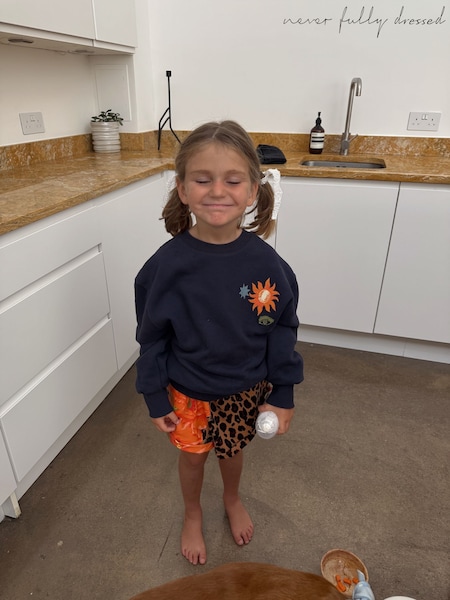 Never Fully Dressed Navy Embroidery Cotton Sweatshirt (F91019) | €45 - €50