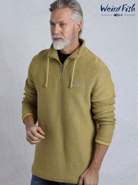 Weird Fish Green Cruiser 1/4 Zip Macaroni Fleeces (F91020) | €93
