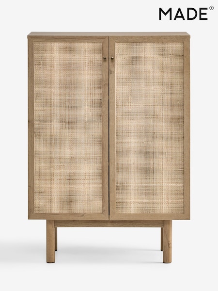 Made.com Pavia Rattan Compact Highboard Sideboard