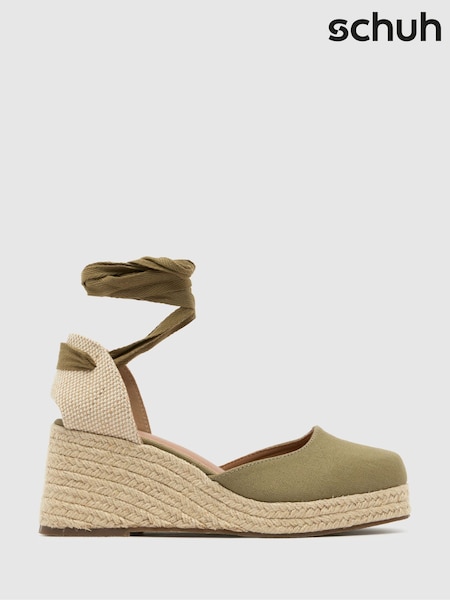 Schuh Veronica Tie Wedge Black Espadrilles (F91193) | 2,283 UAH