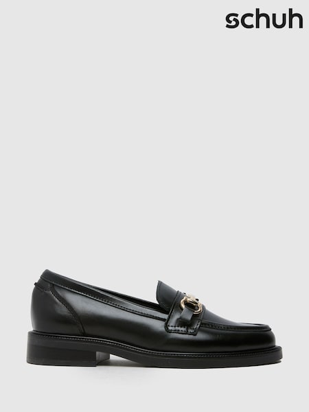 Schuh Lori Leather Snaffle Black Loafers (F91203) | R$ 545