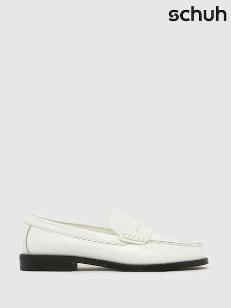 Schuh Lillian Leather Penny White Loafers (F91208) | €73