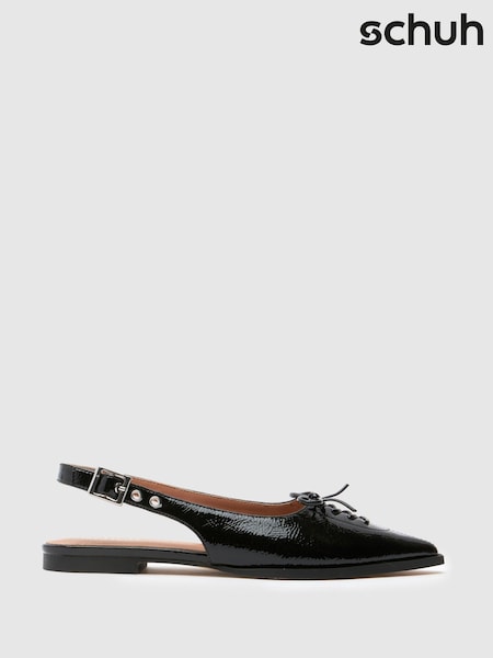 Schuh Lorie Point Hardware Flat Black Shoes (F91224) | €48 - €58