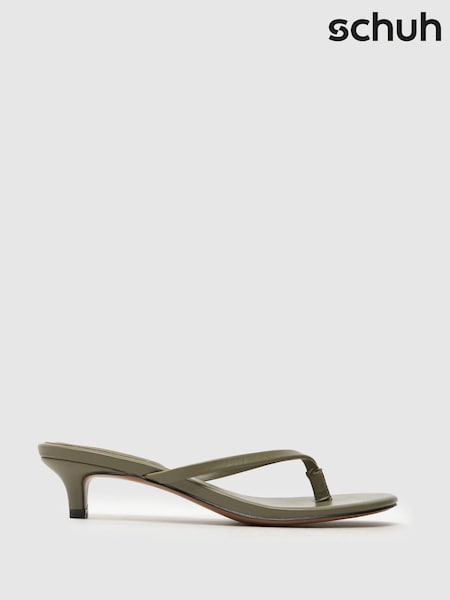 Schuh Sunnie Toe Post Kitten Black Sandals (F91234) | €49