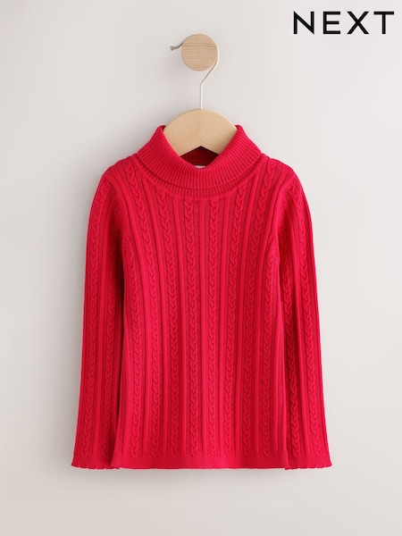 Red Roll Neck Jumper (3mths-10yrs) (F91240) | 54 QAR - 64 QAR