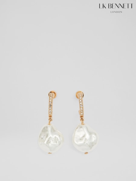 LK Bennett Natural Calla Pearl Drop Stud Earrings (F91243) | ₪246