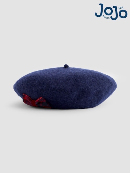 JoJo Maman Bébé Denim Blue Beret Hat (F91263) | €19