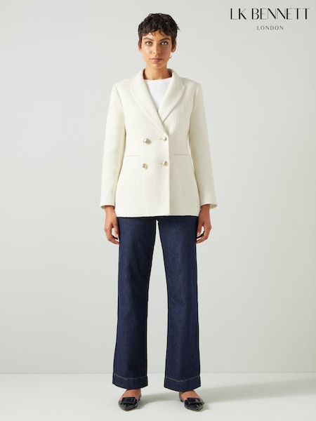 LK Bennett Cream Mariner Cream Tailored Jacket (F91343) | ₪1,755