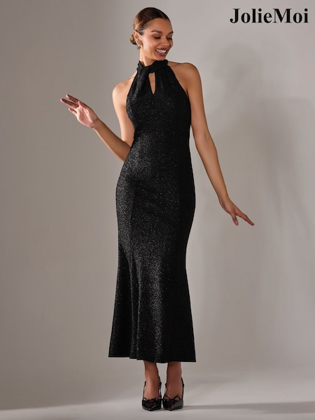 Jolie Moi Halter Neck Fishtail Maxi Dress (F91447) | 559 LEI