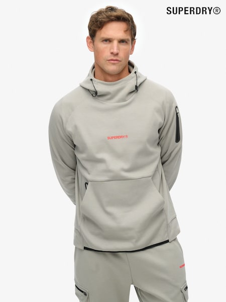 Superdry Grey Tech Logo Loose Hoodie (F91486) | R$ 590