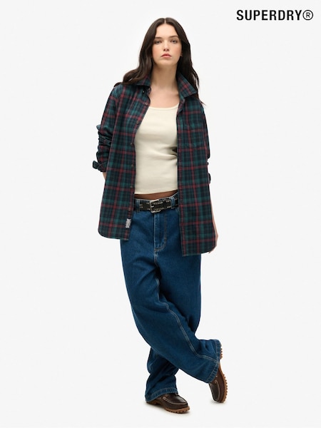 Superdry Blue Oversized Vintage Check Shirt (F91498) | €58