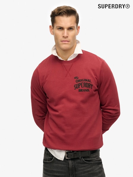 Superdry Red Workwear Appliqué 100% Cotton Sweatshirt (F91512) | €84