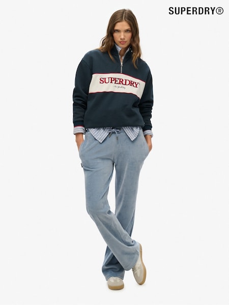 Azul claro - SUPERDRY Velour Wide Leg Joggers (F91515) | 72 €