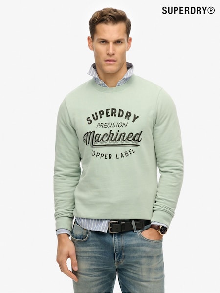 Superdry Vintage Wash Relaxed Crew 100% Organic Cotton Sweatshirt (F91545) | €79