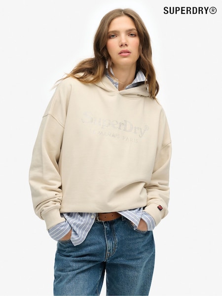 Superdry Venue Metallic Relaxed 100% Cotton Hoodie (F91551) | €87
