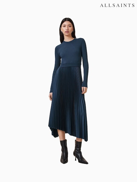 AllSaints Blue Fay Dress (F91593) | 1,084 QAR