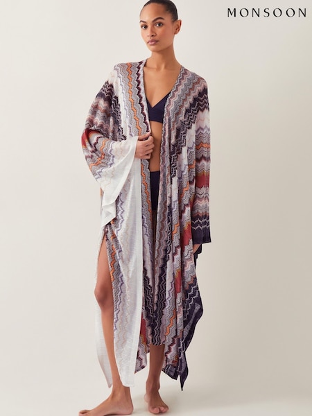 Monsoon Natural Ava Zigzag Stripe Beach Cover-Up (F91711) | 2,944 UAH