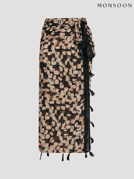 Monsoon Alwena Abstract Print 100% Cotton Sarong (F91716) | €46
