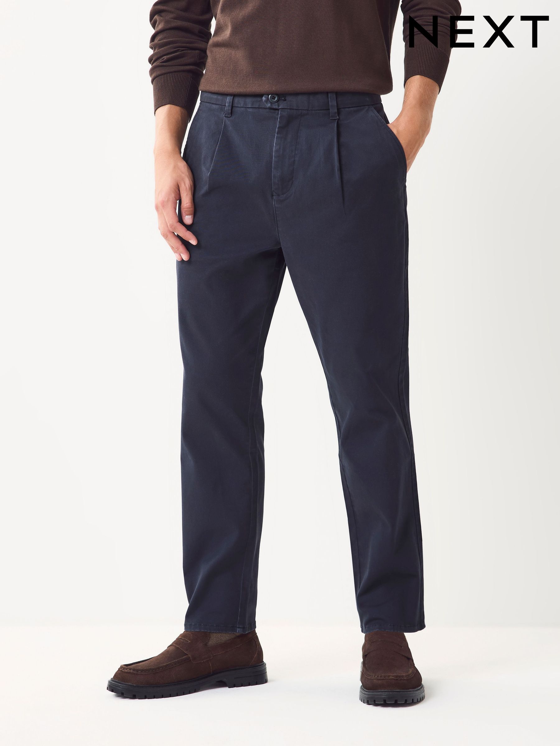 NEXT Jungen Chino Hose Regular Fit – Mit Stretch, 5-Taschen-Design, Burgunderrot