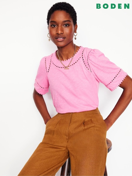 Boden Mila Trim Detail Top (F91787) | ‏191‏₪