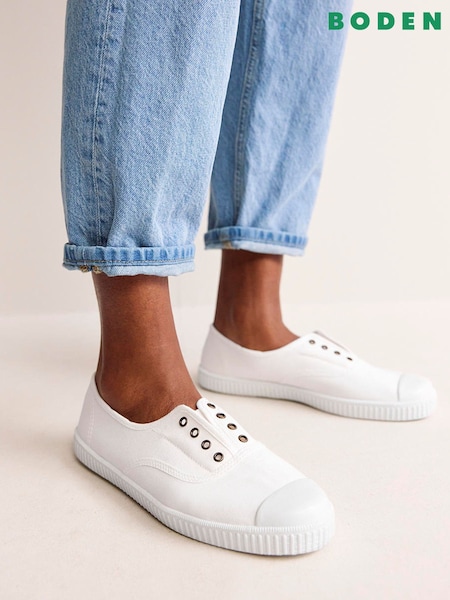 Boden Laceless Canvas 100% Cotton Plimsolls Trainers (F91790) | € 62