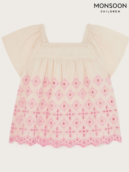 Monsoon Natural Broderie Square Neck Top (F91846) | 1,322 UAH - 1,562 UAH
