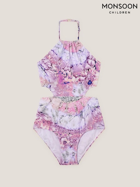 Monsoon Marble Print Cut-Out Swimsuit (F91904) | 164 LEI - 179 LEI