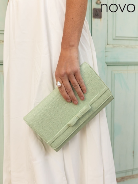 Grün - Novo Arizona Bow Detail Clutch Bag (F92030) | 53 €