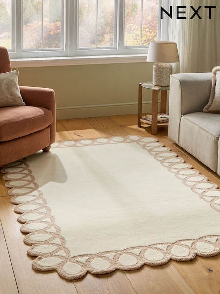 Natural Looped Style Border Rug (F92073) | €126 - €364