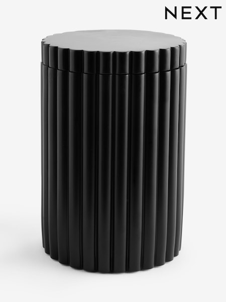 Black Rib Storage Jar (F92143) | €12