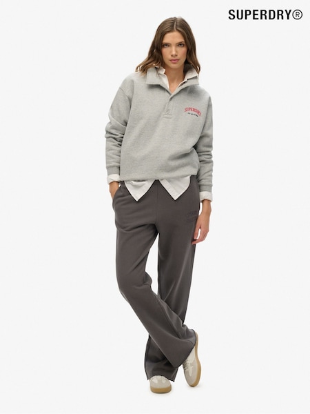 Superdry Blue Athletic Tonal Embroidered Wide Leg Joggers (F92285) | R$ 445