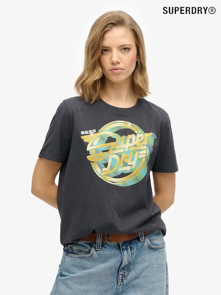 Superdry Grey 100% Cotton Rock Band Relaxed T-Shirt (F92291) | €35